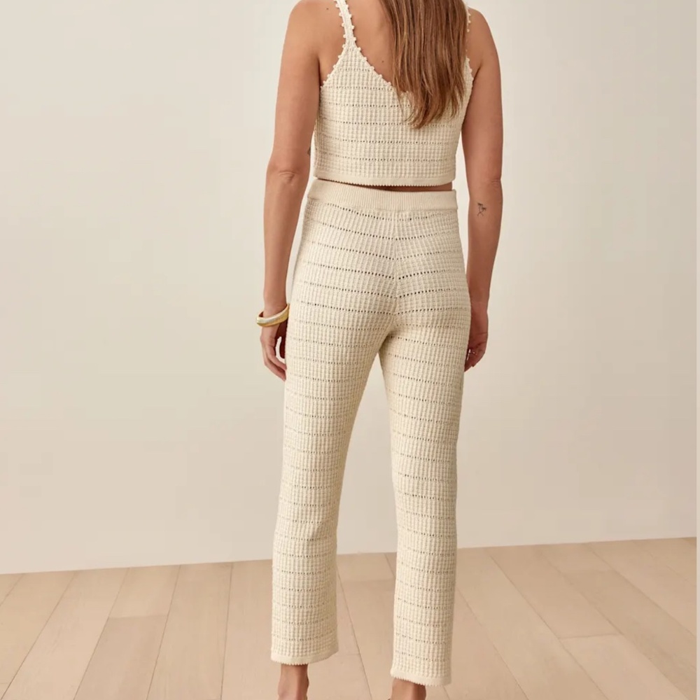 Reformation Carini Open Knit Set Gossamer - Size S